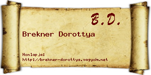 Brekner Dorottya névjegykártya